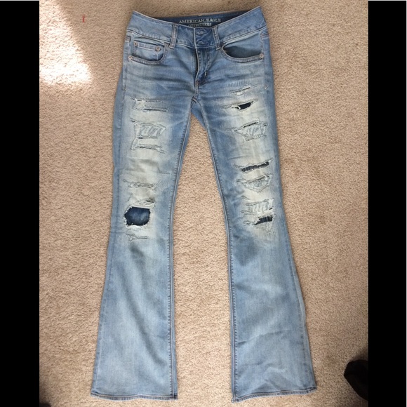 American Eagle Distressed Artist Flare Jean - Picture 2 of 5